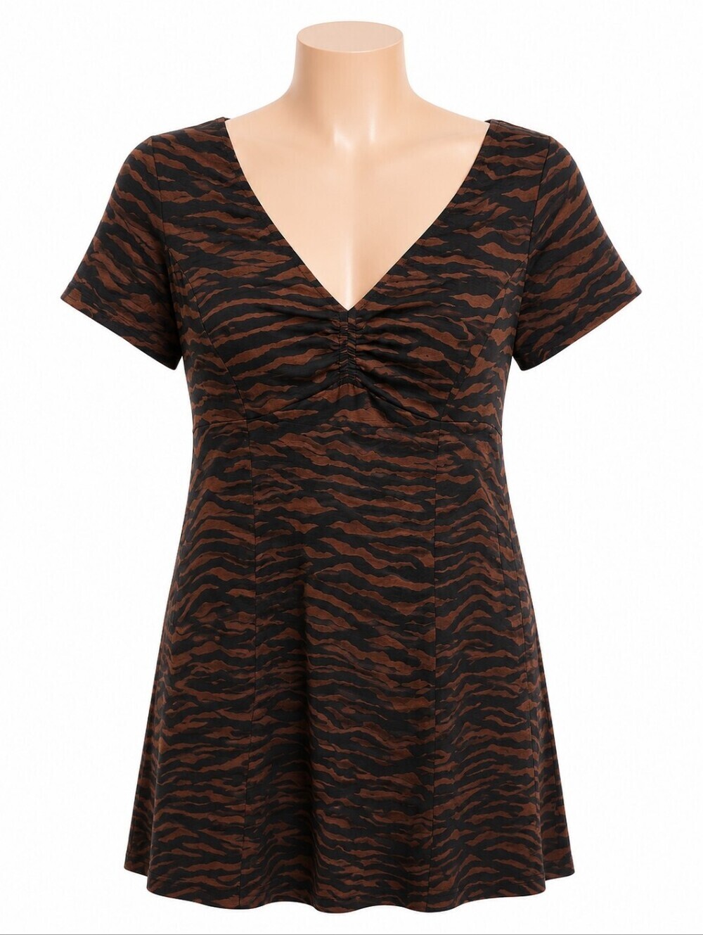 Madewell NWT Abstract Animal Print Babydoll Mini Dress Sz 6 Casual Y2K Party